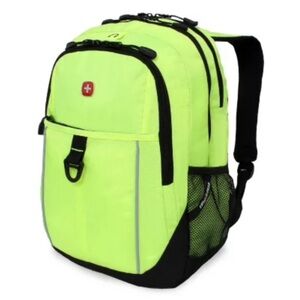 SwissGear Green and Black Backpack with Padded Back Panel